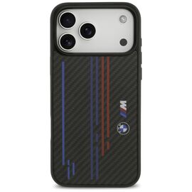 BMW M Kevlar Lines &amp; Logo MagSafe Case for iPhone 17 Pro Max - Black - Apple Cases - Cases - Techbox