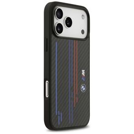 BMW M Kevlar Lines &amp; Logo MagSafe Case for iPhone 17 Pro Max - Black - Apple Cases - Cases - Techbox