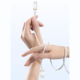 Dudao L25C USB-C - USB-C Silicone Cable 60W 1m - White - Cables & Adapters - Cables & Accessories - Techbox