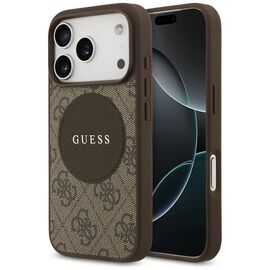 Guess 4G Circle Classic Logo MagSafe case for iPhone 17 Pro - brown | Techbox