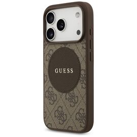Guess 4G Circle Classic Logo MagSafe case for iPhone 17 Pro - brown | Techbox