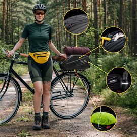 Wozinsky Bike Trunk Bag with Long Strap and Expandable Side Pockets - Black - Smartphone Holders - Smartphones - Techbox