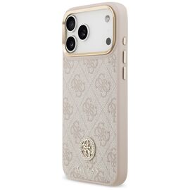 Guess 4G Strass Logo &amp; Big Strap Metal Buttons MagSafe Case for iPhone 17 Pro Max - Pink | Techbox