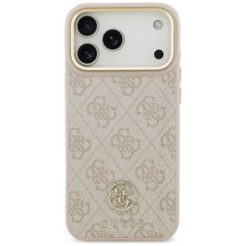 Guess 4G Strass Logo &amp; Big Strap Metal Buttons MagSafe Case for iPhone 17 Pro Max - Pink | Techbox