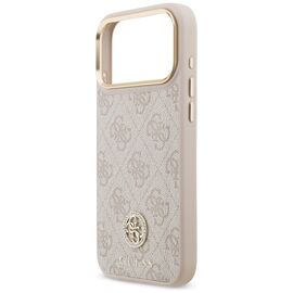 Guess 4G Strass Logo &amp; Big Strap Metal Buttons MagSafe Case for iPhone 17 Pro Max - Pink | Techbox