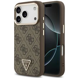 Guess 4G Triangle Logo MagSafe Case for iPhone 17 Pro - Brown and Gold - Apple Cases - Cases - Techbox