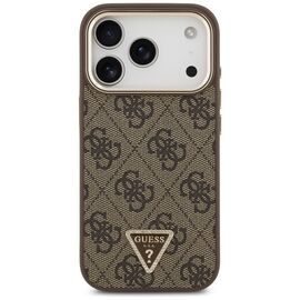 Guess 4G Triangle Logo MagSafe Case for iPhone 17 Pro - Brown and Gold - Apple Cases - Cases - Techbox