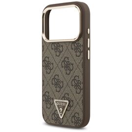 Guess 4G Triangle Logo MagSafe Case for iPhone 17 Pro - Brown and Gold - Apple Cases - Cases - Techbox