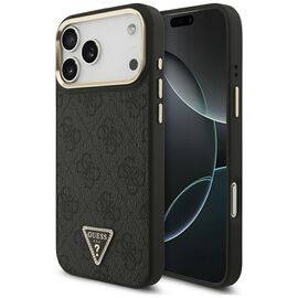 Guess 4G Triangle Logo MagSafe Case for iPhone 17 Pro Max - Black and Gold - Apple Cases - Cases - Techbox