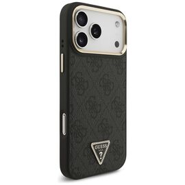 Guess 4G Triangle Logo MagSafe Case for iPhone 17 Pro Max - Black and Gold - Apple Cases - Cases - Techbox