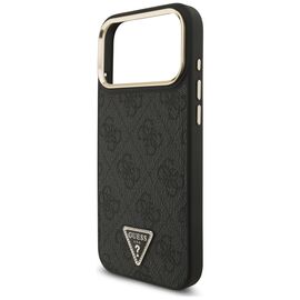 Guess 4G Triangle Logo MagSafe Case for iPhone 17 Pro Max - Black and Gold - Apple Cases - Cases - Techbox