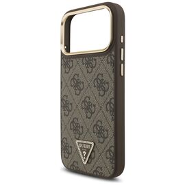 Guess 4G Triangle Logo MagSafe Case for iPhone 17 Pro Max - Brown &amp; Gold - Apple Cases - Cases - Techbox