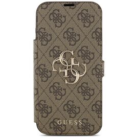 Guess Book 4G Metal Logo Case for iPhone 17 Pro Max - Brown | Techbox