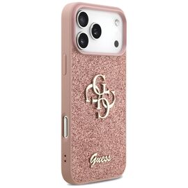Guess Fixed Glitter Big 4G Case for iPhone 17 Pro Max - Pink | Techbox