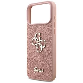 Guess Fixed Glitter Big 4G Case for iPhone 17 Pro Max - Pink | Techbox