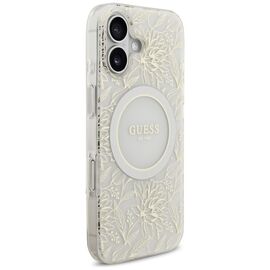 Guess IML Flowers Electro Pearl Strap MagSafe case for iPhone 17 - white | Techbox
