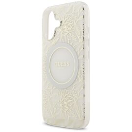 Guess IML Flowers Electro Pearl Strap MagSafe case for iPhone 17 - white | Techbox