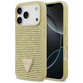 Guess Rhinestone Triangle Logo iPhone 17 Pro Case - Gold - Uncategorized Cases (2) - Cases - Techbox