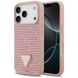 Guess Rhinestone Triangle Logo iPhone 17 Pro Case - Pink - Uncategorized Cases (2) - Cases - Techbox