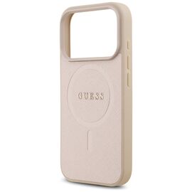 Guess Saffiano Classic Logo MagSafe Case for iPhone 17 Pro - Pink - Apple Cases - Cases - Techbox