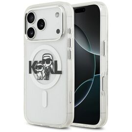 Karl Lagerfeld IML Glitter Karl &amp; Choupette Sketch Logo MagSafe Case for iPhone 17 Pro - Clear - Apple Cases - Cases - Techbox