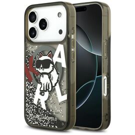Karl Lagerfeld Liquid Glitter Choupette Logo MagSafe Case for iPhone 17 Pro - Black - Apple Cases - Cases - Techbox