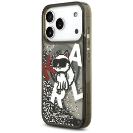 Karl Lagerfeld Liquid Glitter Choupette Logo MagSafe Case for iPhone 17 Pro - Black - Apple Cases - Cases - Techbox