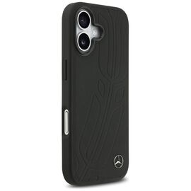 Mercedes Leather Large Laurel Leave MagSafe Case for iPhone 17 - Black | Techbox