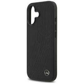 Mercedes Leather Large Laurel Leave MagSafe Case for iPhone 17 - Black | Techbox