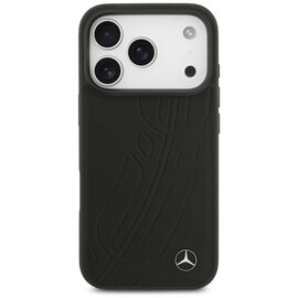 Mercedes Leather Large Laurel Leave MagSafe Case for iPhone 17 Pro - Black | Techbox