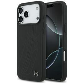 Mercedes Leather Large Laurel Leave MagSafe Case for iPhone 17 Pro Max - Black | Techbox