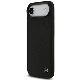 Mercedes Leather Large Laurel Leave MagSafe case for iPhone Air - black | Techbox