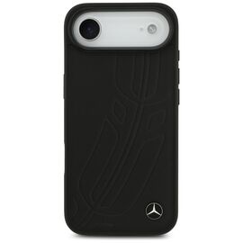 Mercedes Leather Large Laurel Leave MagSafe case for iPhone Air - black | Techbox