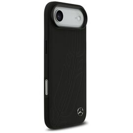 Mercedes Leather Large Laurel Leave MagSafe case for iPhone Air - black | Techbox