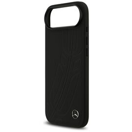 Mercedes Leather Large Laurel Leave MagSafe case for iPhone Air - black | Techbox
