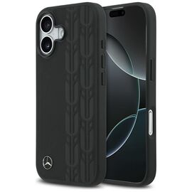 Mercedes Leather Laurel Leaves MagSafe Case for iPhone 17 - Black | Techbox