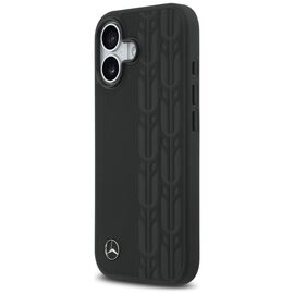 Mercedes Leather Laurel Leaves MagSafe Case for iPhone 17 - Black | Techbox