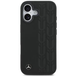 Mercedes Leather Laurel Leaves MagSafe Case for iPhone 17 - Black | Techbox
