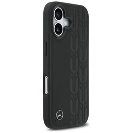 Mercedes Leather Laurel Leaves MagSafe Case for iPhone 17 - Black | Techbox