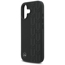 Mercedes Leather Laurel Leaves MagSafe Case for iPhone 17 - Black | Techbox