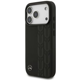 Mercedes Leather Laurel Leaves MagSafe Case for iPhone 17 Pro - Black | Techbox