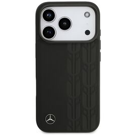 Mercedes Leather Laurel Leaves MagSafe Case for iPhone 17 Pro - Black | Techbox