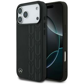 Mercedes Leather Laurel Leaves MagSafe Case for iPhone 17 Pro Max - Black | Techbox