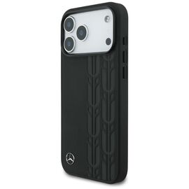 Mercedes Leather Laurel Leaves MagSafe Case for iPhone 17 Pro Max - Black | Techbox