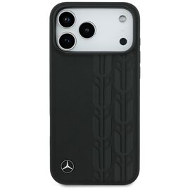 Mercedes Leather Laurel Leaves MagSafe Case for iPhone 17 Pro Max - Black | Techbox