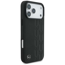 Mercedes Leather Laurel Leaves MagSafe Case for iPhone 17 Pro Max - Black | Techbox