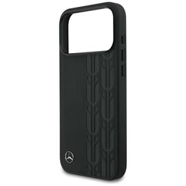 Mercedes Leather Laurel Leaves MagSafe Case for iPhone 17 Pro Max - Black | Techbox