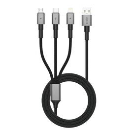 Tech-Protect UltraBoost DNA 3in1 USB-C / Micro-USB / Lightning cable 120 cm - gray