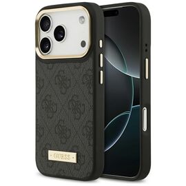 Guess 4G Logo Plate MagSafe Case for iPhone 17 Pro - Black | Techbox