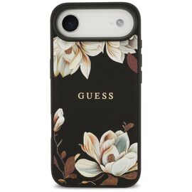 Guess Grained Flowers Classic Logo MagSafe case for iPhone Air - black | Techbox